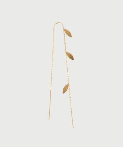Stine A – Three Leaves Earring Piece – Forgyldt
