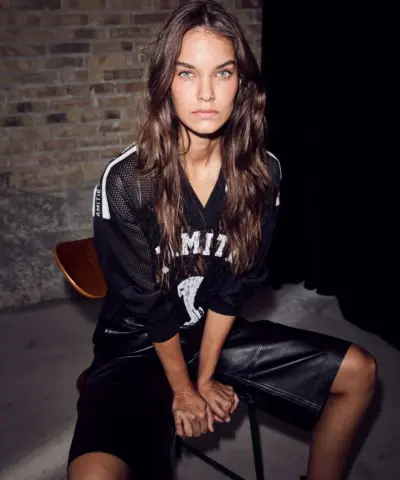 Alternative view of Haute L’amitie - Lace Football V-Blouse - Sort