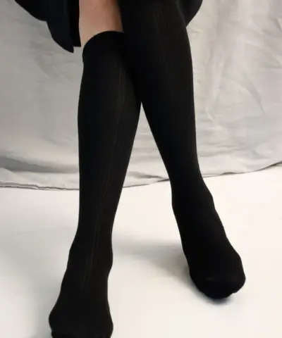 Alternative view of Moshi Moshi Mind – Knee Rib Socks – Sort