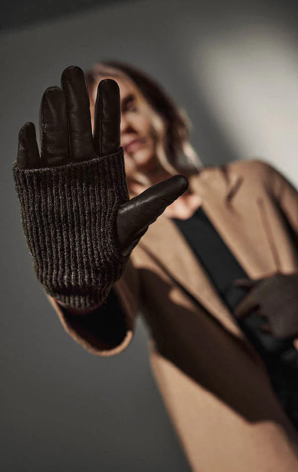 Markberg – HellyMBG Glove – Dark Brown - Billede 3