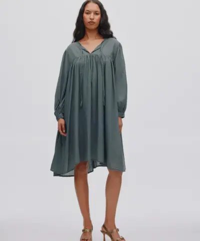 Alternative view of Rabens Saloner – Elda Cotton Full Sleeve Dress – Macadan