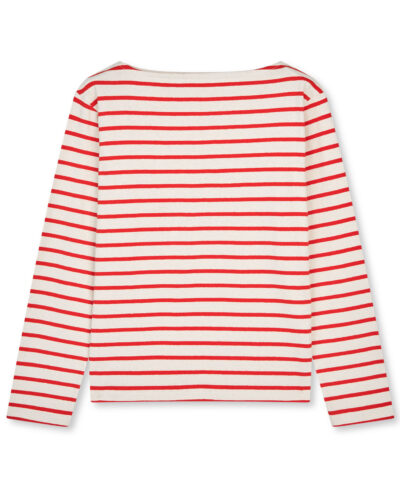 Alternative view of Mads Nørgaard – Pablo Gabi Tee LS – Vanilla Ice/Fiery Red