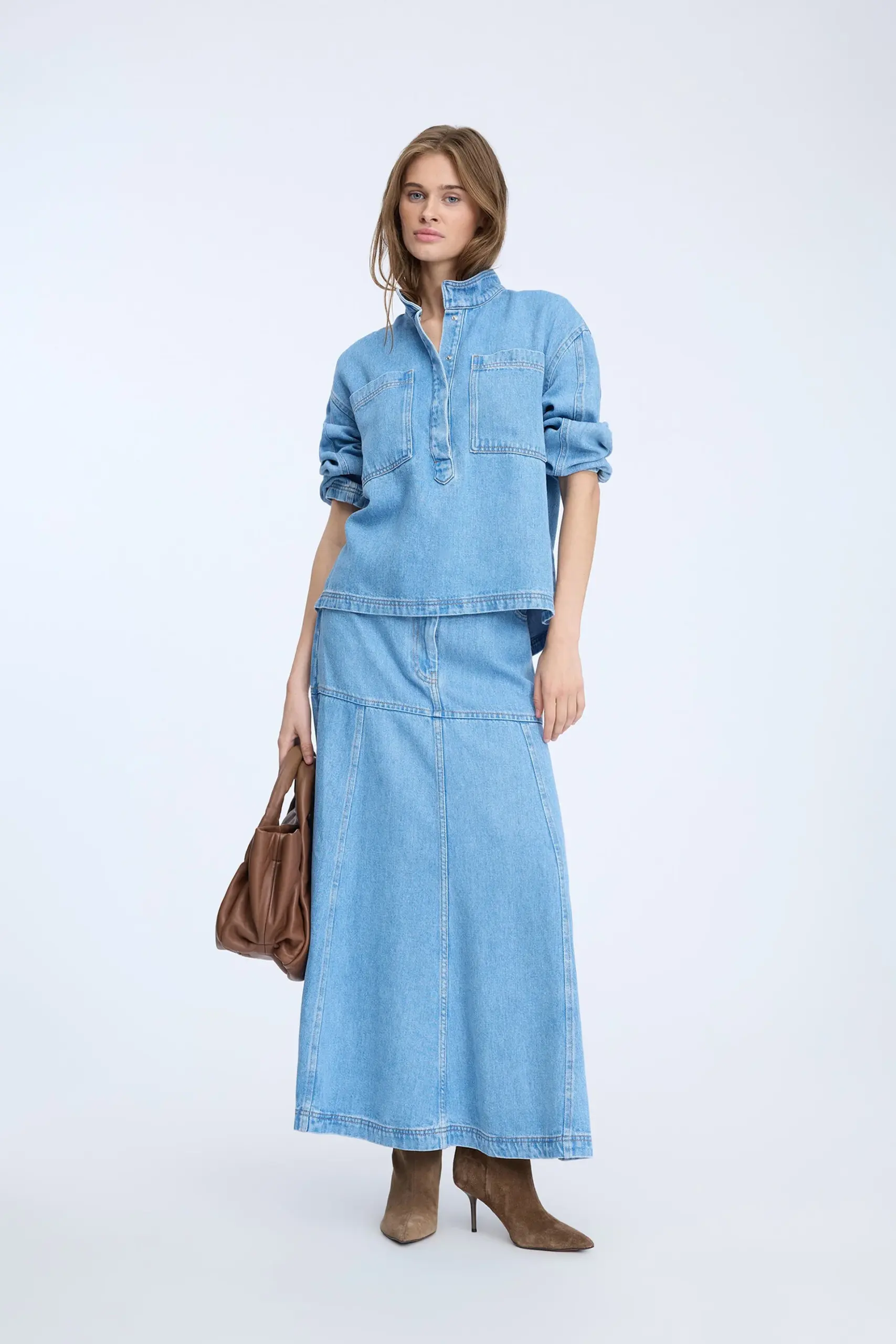 Munthe - Tuxa Top – Light Blue - Billede 5