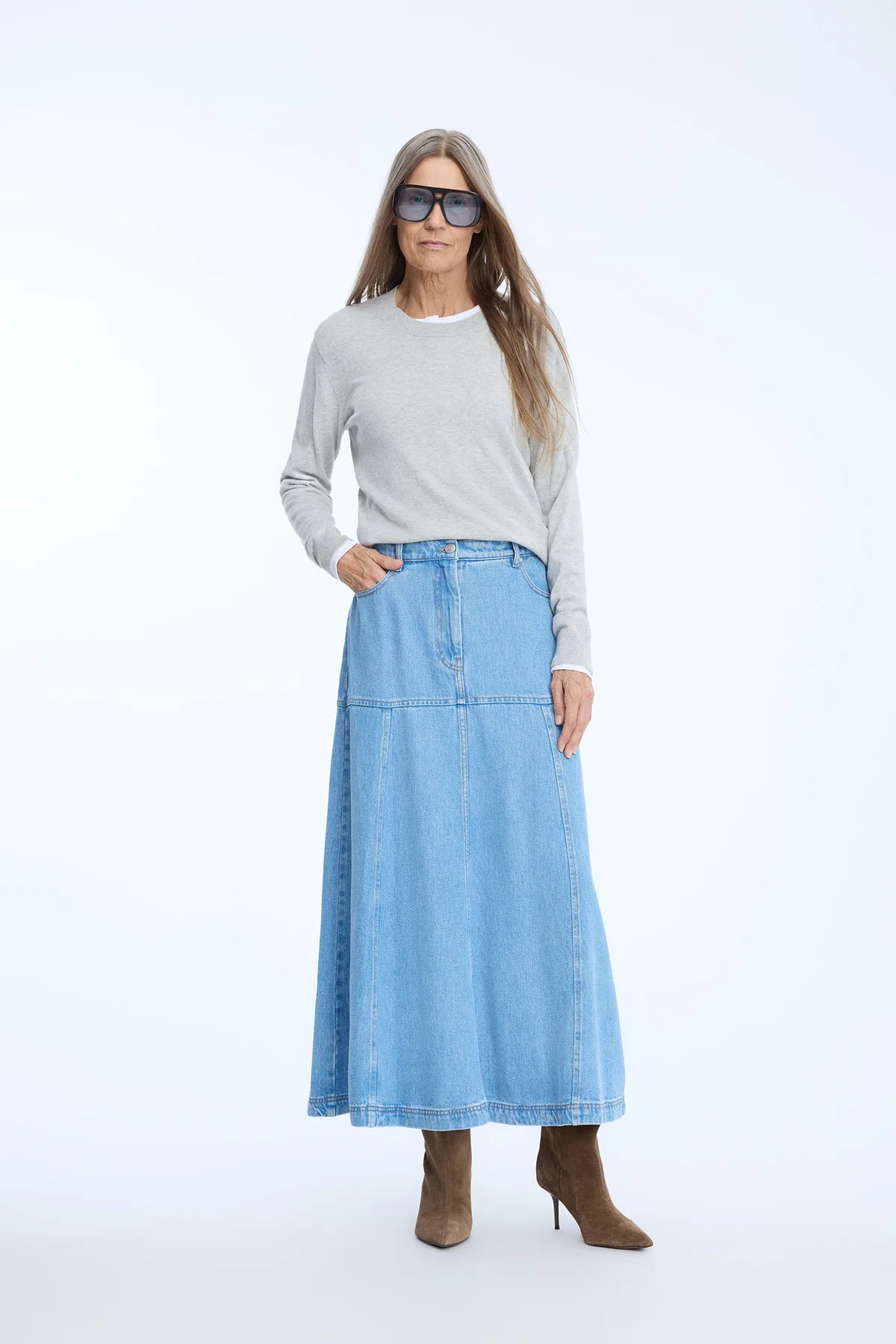 Munthe - Tuxya Skirt – Light Blue - Billede 3
