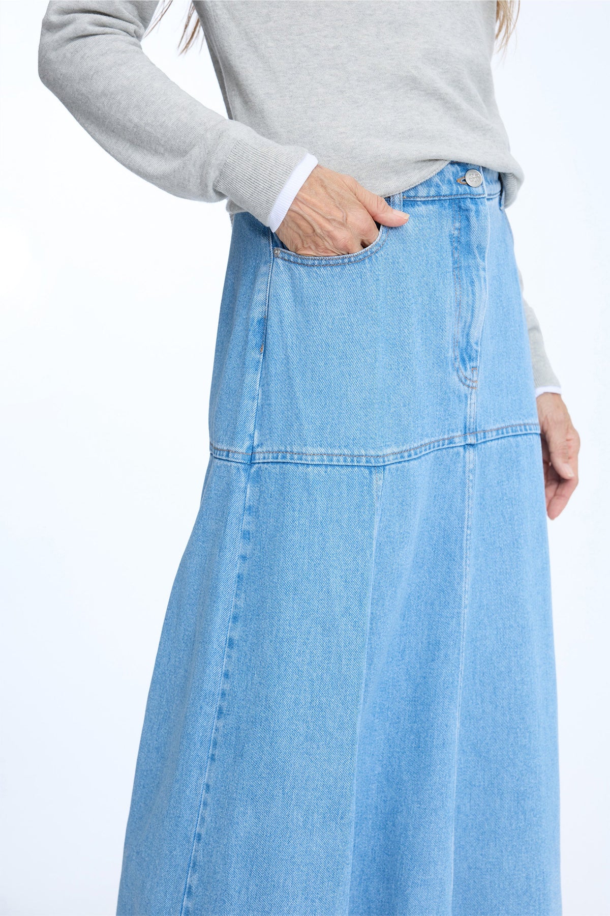 Munthe - Tuxya Skirt – Light Blue - Billede 7