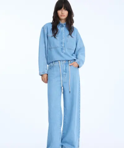 Alternative view of Munthe - Obey Pants – Light Blue