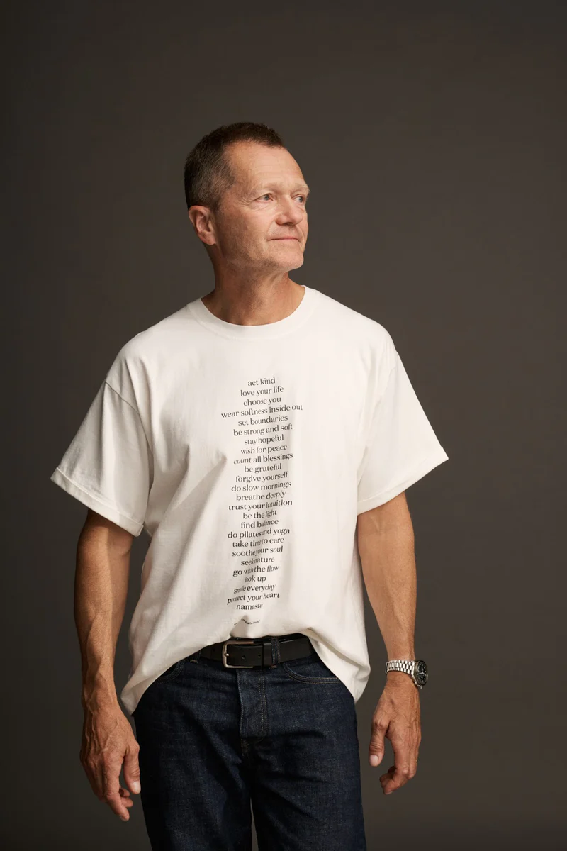 Moshi Moshi Mind – 25 Together Tee – Ecru/Moonless Night - Billede 4