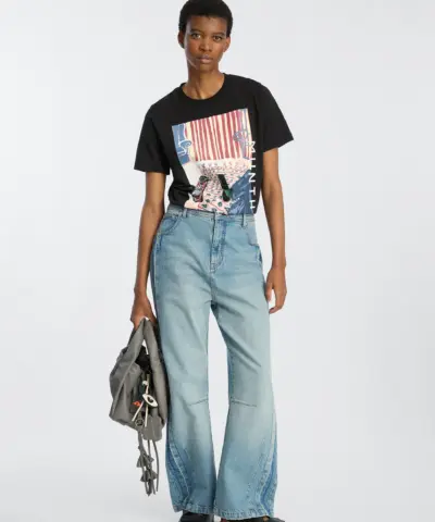 Alternative view of Munthe - Ballon T-Shirt – Black