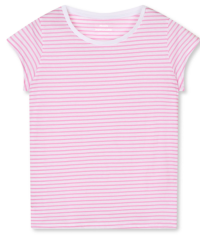 Alternative view of Mads Nørgaard - Fine Jersey Stripe, Teasy Tee FAV – Blushing Bride/Brilliant White