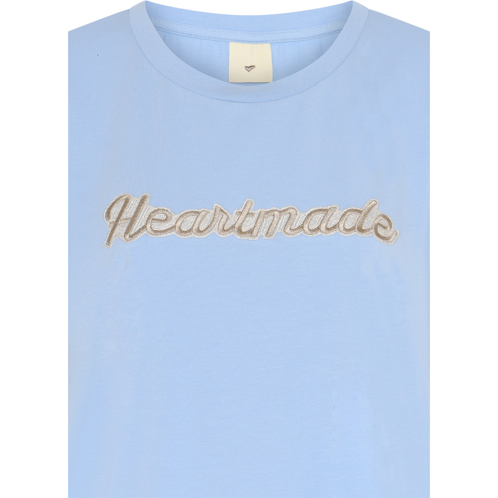 Heartmade – Efia logo T-shirt, Dusty blue - Billede 4