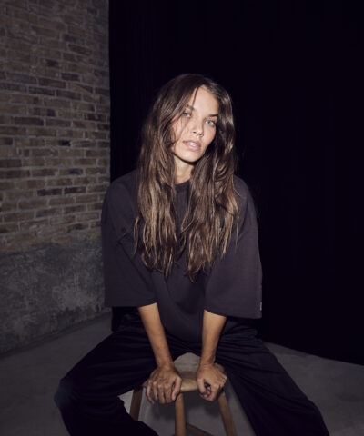 Alternative view of Haute L'Amitié – Maxi Split Ss Logo Sweat – Brun