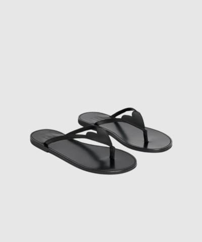 By Malene Birger Lalla Sandals – Black | Lædersandaler med hjertedetalje