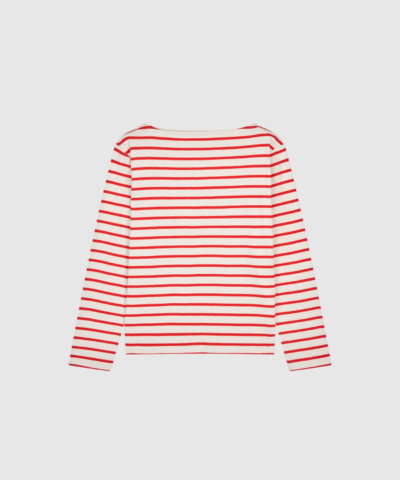 Opdag Pablo Gabi Tee LS fra Mads Nørgaard – en ikonisk, stribet langærmet T-shirt i 100% økologisk bomuld. Den bløde jersey-kvalitet og de friske farver Vanilla Ice/Fiery Red giver et moderne, nordisk udtryk, mens den regular pasform gør den alsidig og nem at style. En tidløs klassiker, der passer ind i enhver garderobe og kan bruges året rundt.