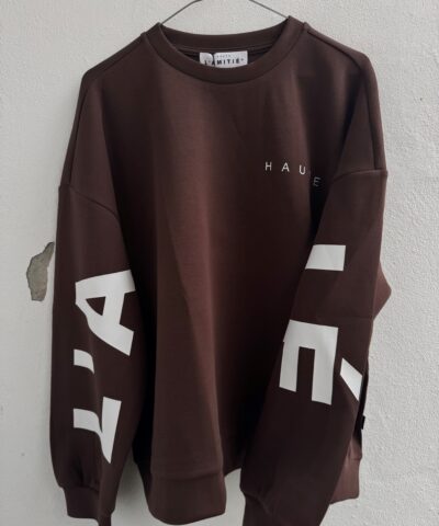 Alternative view of Haute L'amitie - Maxi Split Logo Sweat - Mocca