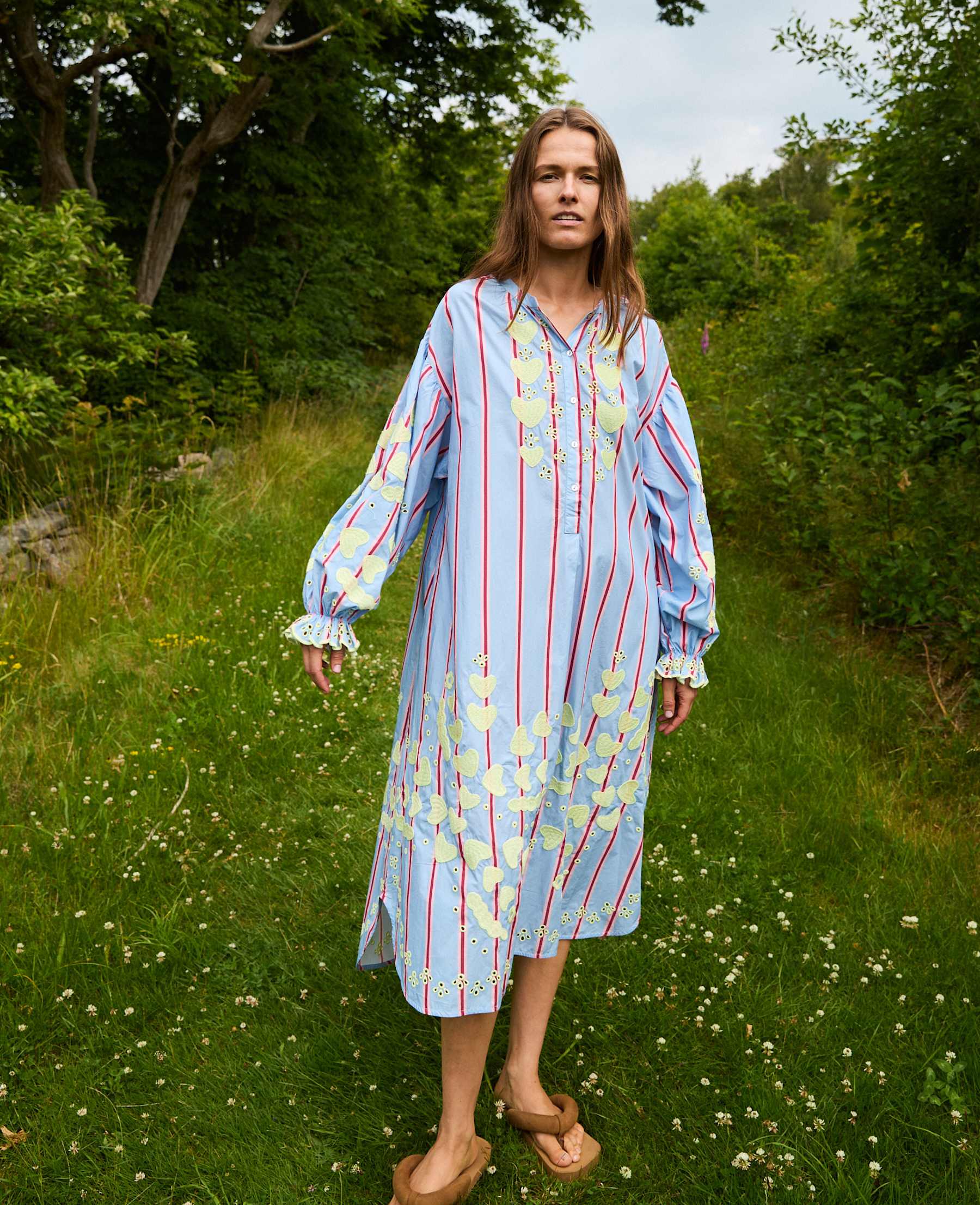 Sissel Edelbo – Elisabeth Dress – Bluebell Stripes - Billede 2