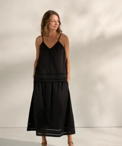 Alternative view of Moshi Moshi Mind - Brill Skirt Poplin – Moonless Night