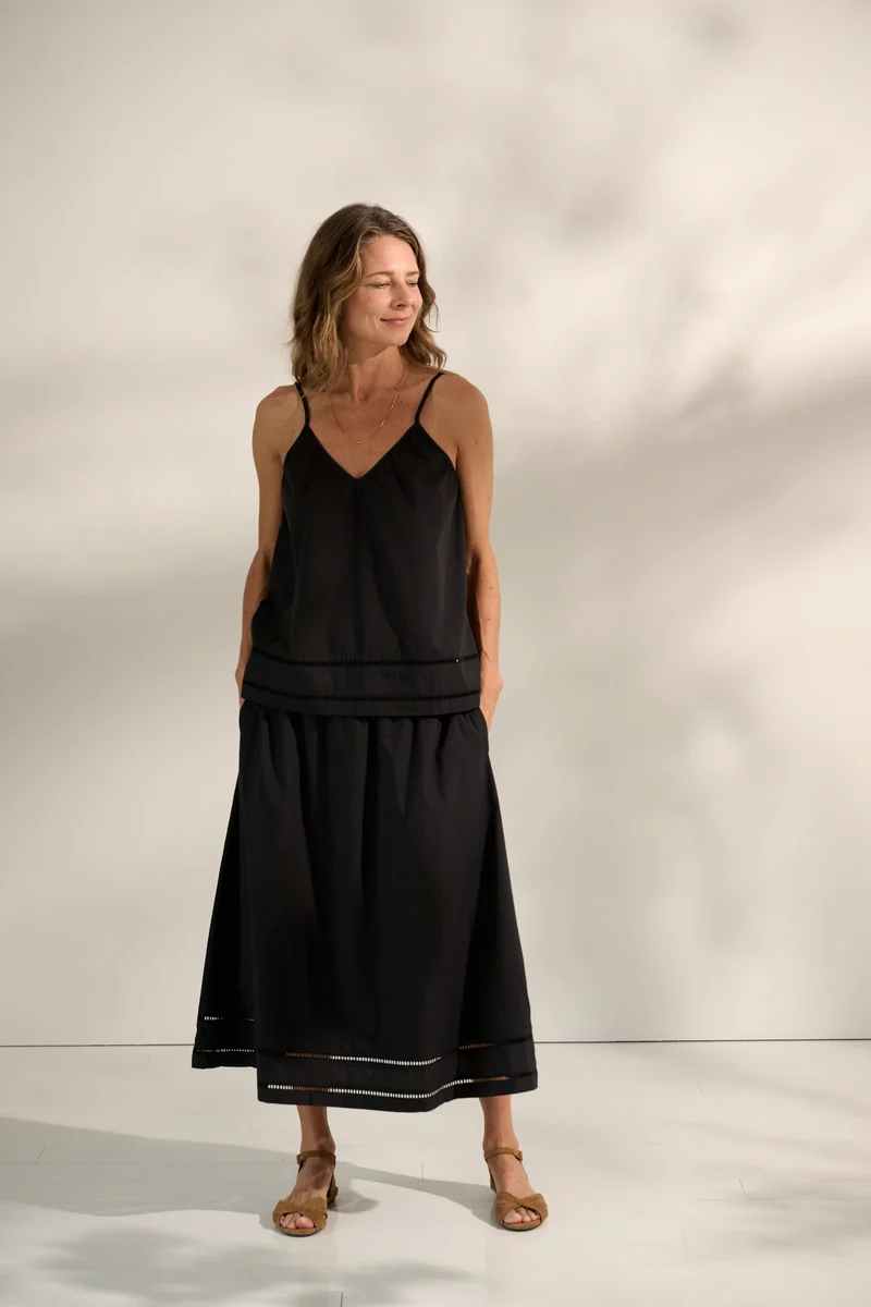 Moshi Moshi Mind - Brill Skirt Poplin – Moonless Night - Billede 2