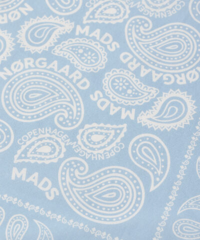 Alternative view of Mads Nørgaard – Soft Cotton Paisley Scarf Solid Cashmere Blue