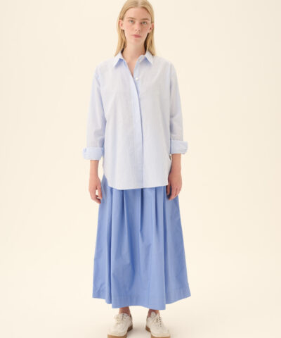 Alternative view of Rue de Tokyo – Polly GMTD Poplin Skirt - Blue Bonnet