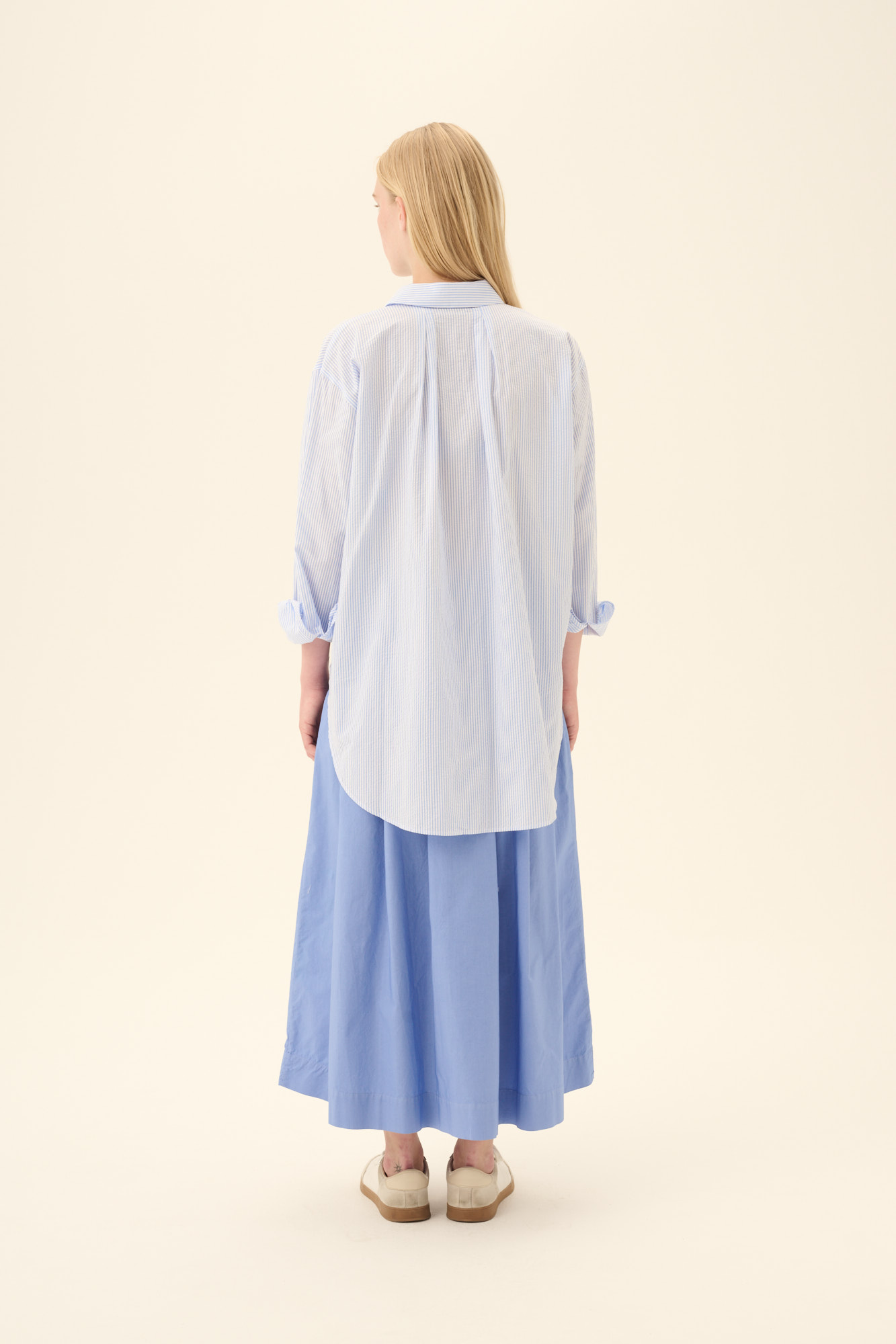 Rue de Tokyo – Polly GMTD Poplin Skirt - Blue Bonnet - Billede 3