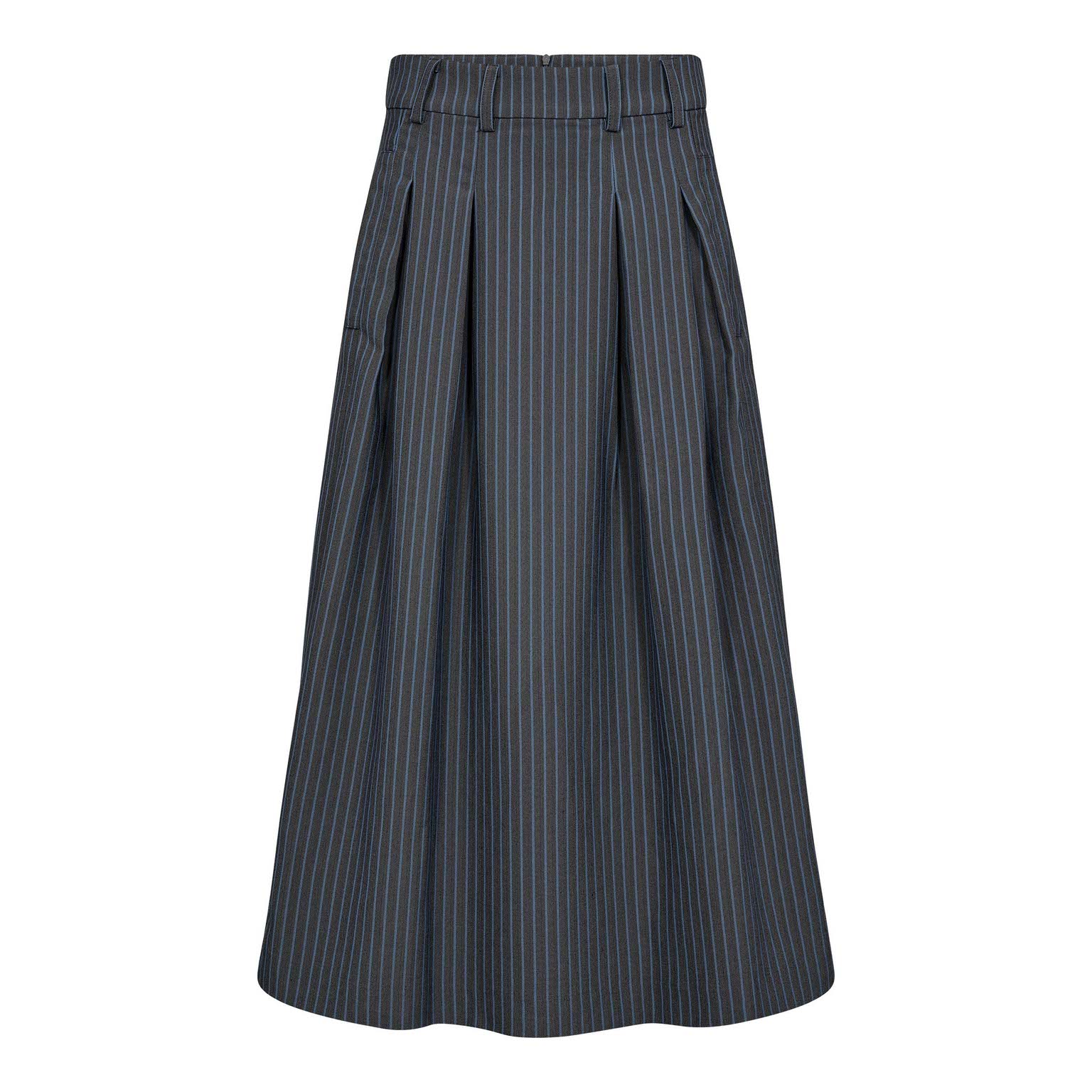 Co'Couture - SalvieCC Anya Pleat Skirt – Denim Blue - Billede 2