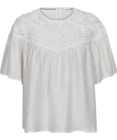Alternative view of Co'Couture - TassyCC Flower SS Blouse – White