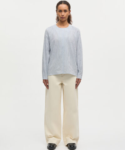 Alternative view of Mads Nørgaard – Soft Crease Funa Top - Sky Captain Blue 