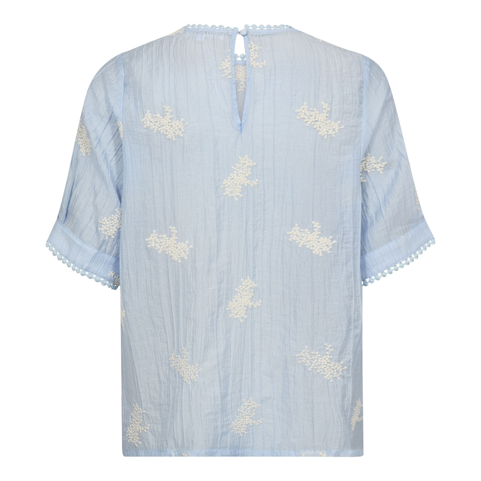 Co'Couture - AmeliaCC Emb Blouse – Pale Blue - Billede 3