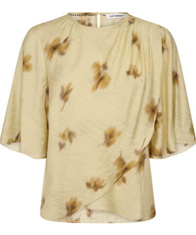 Alternative view of Co'Couture - MylaCC Flower Drape Blouse – Yellow