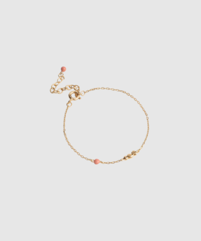 ENAMEL Copenhagen – Nara Bracelet – Light Coral Forgyldt