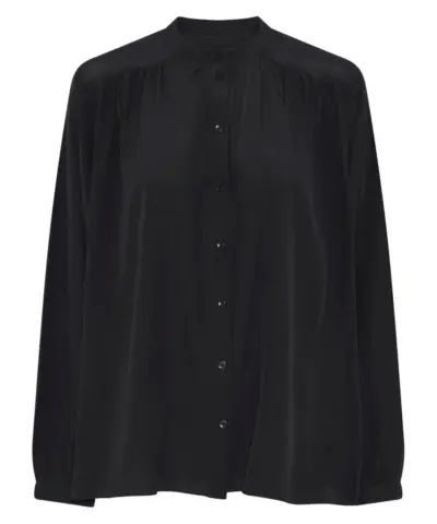 Alternative view of Frau - Florence Silk Crepe Shirt – Sort