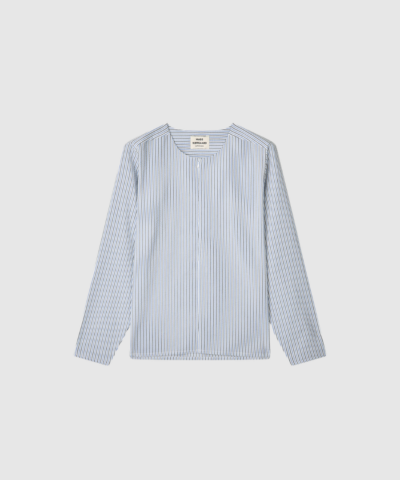 Mads Nørgaard – Soft Crease Funa Top - Sky Captain Blue