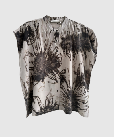 Rabens Saloner - Sea Urchin Button Blouse Heva - Grå