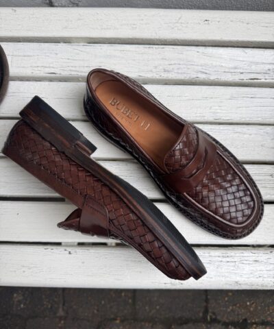 Alternative view of Bubetti – Klassisk Loafer m. Flettet Skind - Brun