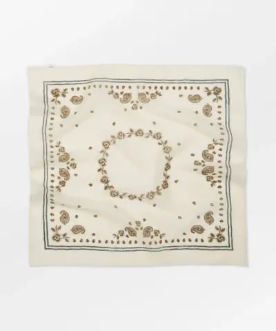 Alternative view of Becksöndergaard – Bloom Paisley Cotta Scarf – Birch White