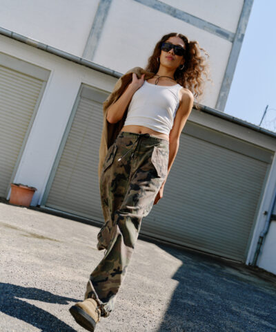 Alternative view of IVY – Penny Parachute Pant – Wash Camouflage