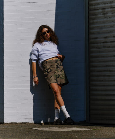 Alternative view of IVY – Paula Skirt Shorts – Wash Camouflage