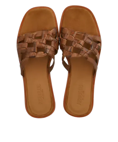 Alternative view of ANGULUS – Slip-in Sandal med Fletdetalje - Tan