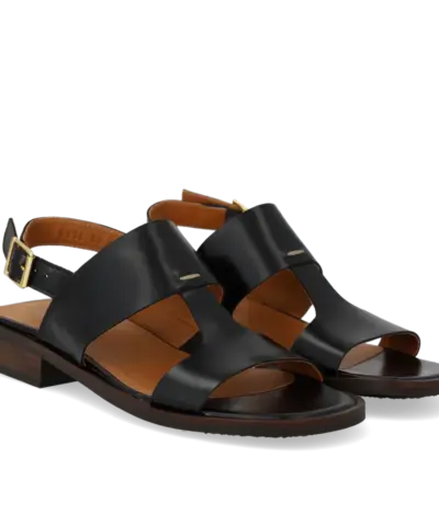 Alternative view of Angulus - Sandal Med Dekorativ Stikningsdetaljer - Sort