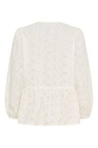 Anne-Mi - Melody LS Blouse – White Sand - Billede 3