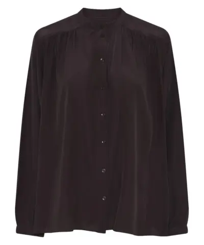 Alternative view of FRAU – Florence Silk Shirt - Chocolate Torte