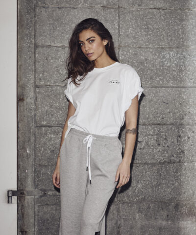 Alternative view of Haute Lamitie - Crew Neck Crop Tee – White