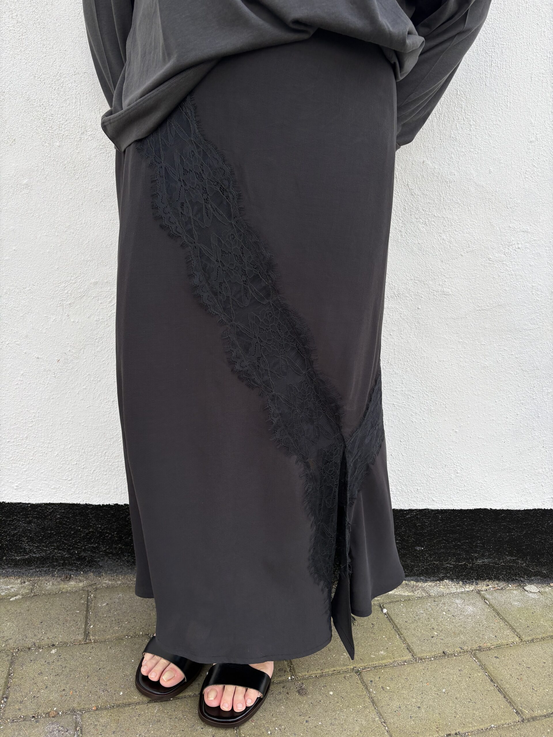 Rabens Saloner – Leia Sheer Lace Skirt - Sort - Billede 4