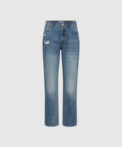 Tonya Cropped Jeans i Granada Distressed fra IVY. Relaxed fit, tapered leg og cropped længde. Low‑stretch denim med autentiske slid‑detaljer. Perfekt til et cool hverdagslook.