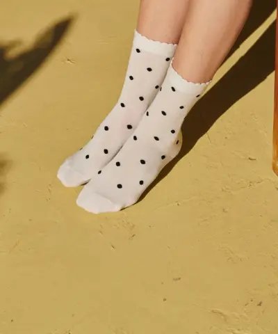 Alternative view of MP Denmark – Etta Socks – Cream