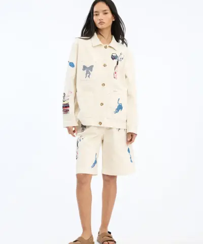 Alternative view of MUNTHE - Braulia Jakke - Ecru Kit