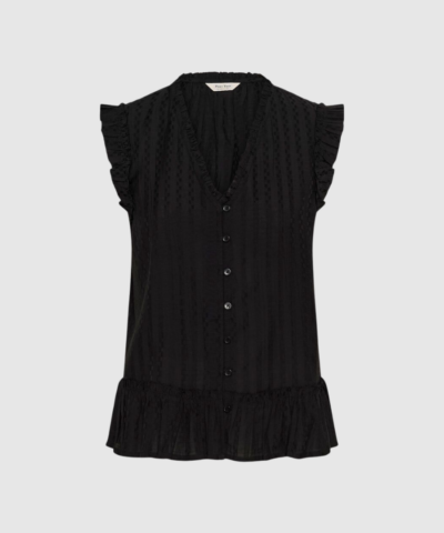 AnekaPW BL fra Part Two er en let og feminin bluse i en vævet bomulds‑ og viskoseblanding. Den ærmeløse silhuet, regular fit og bløde kvalitet gør den perfekt til både sommerlige outfits og stilrene hverdagslooks. En tidløs og alsidig basisstyle, der kombinerer komfort, femininitet og nordisk enkelhed.