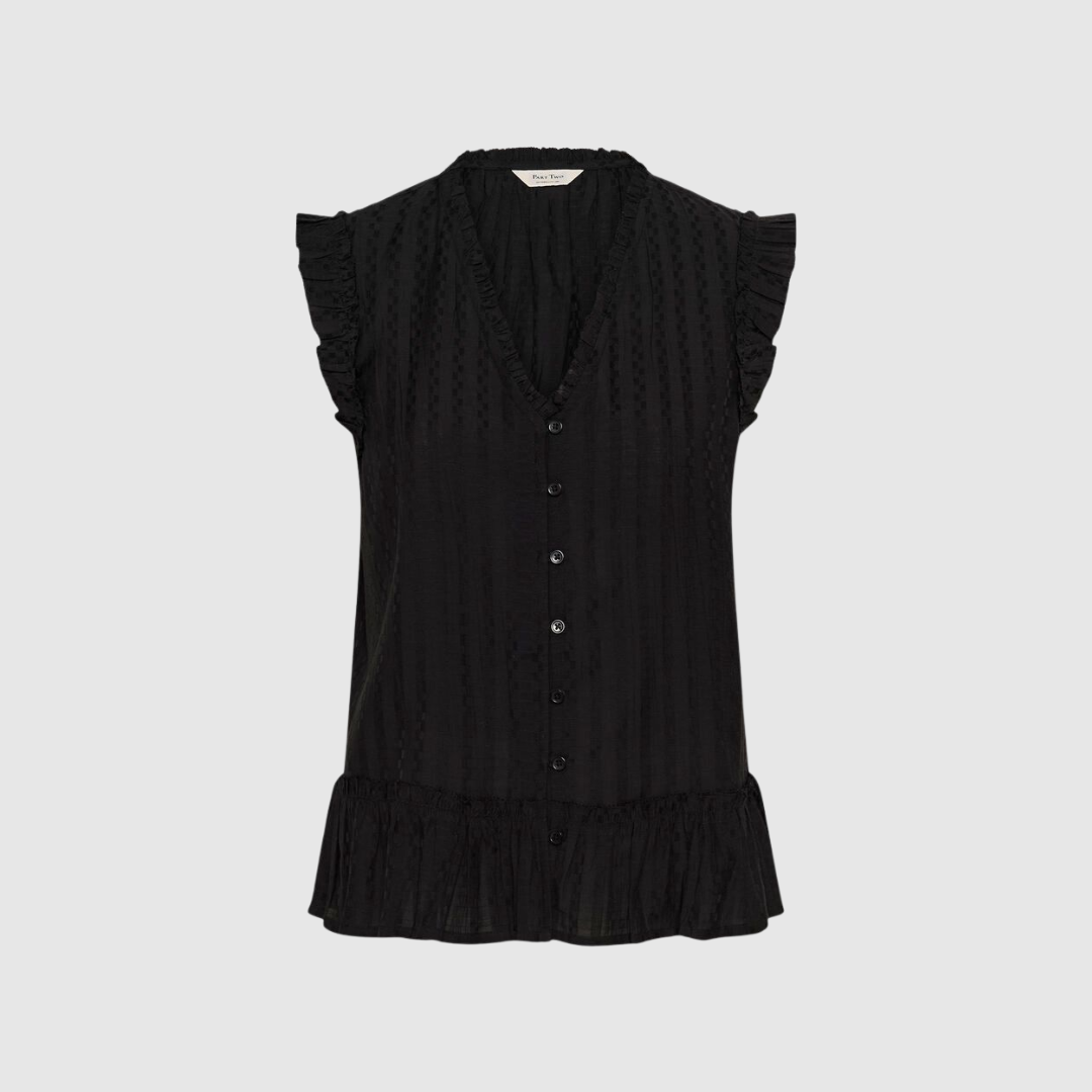 AnekaPW BL fra Part Two er en let og feminin bluse i en vævet bomulds‑ og viskoseblanding. Den ærmeløse silhuet, regular fit og bløde kvalitet gør den perfekt til både sommerlige outfits og stilrene hverdagslooks. En tidløs og alsidig basisstyle, der kombinerer komfort, femininitet og nordisk enkelhed.