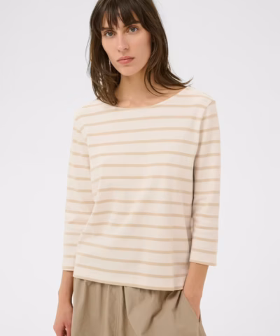 Alternative view of Part Two – NelaPW T-shirt - French Oak Stripe
