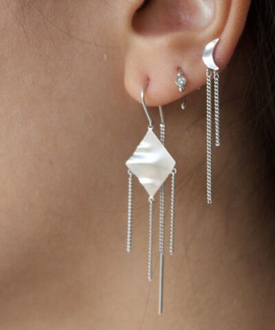 Alternative view of Stine A - Petit Bella Moon Earring - Sølv